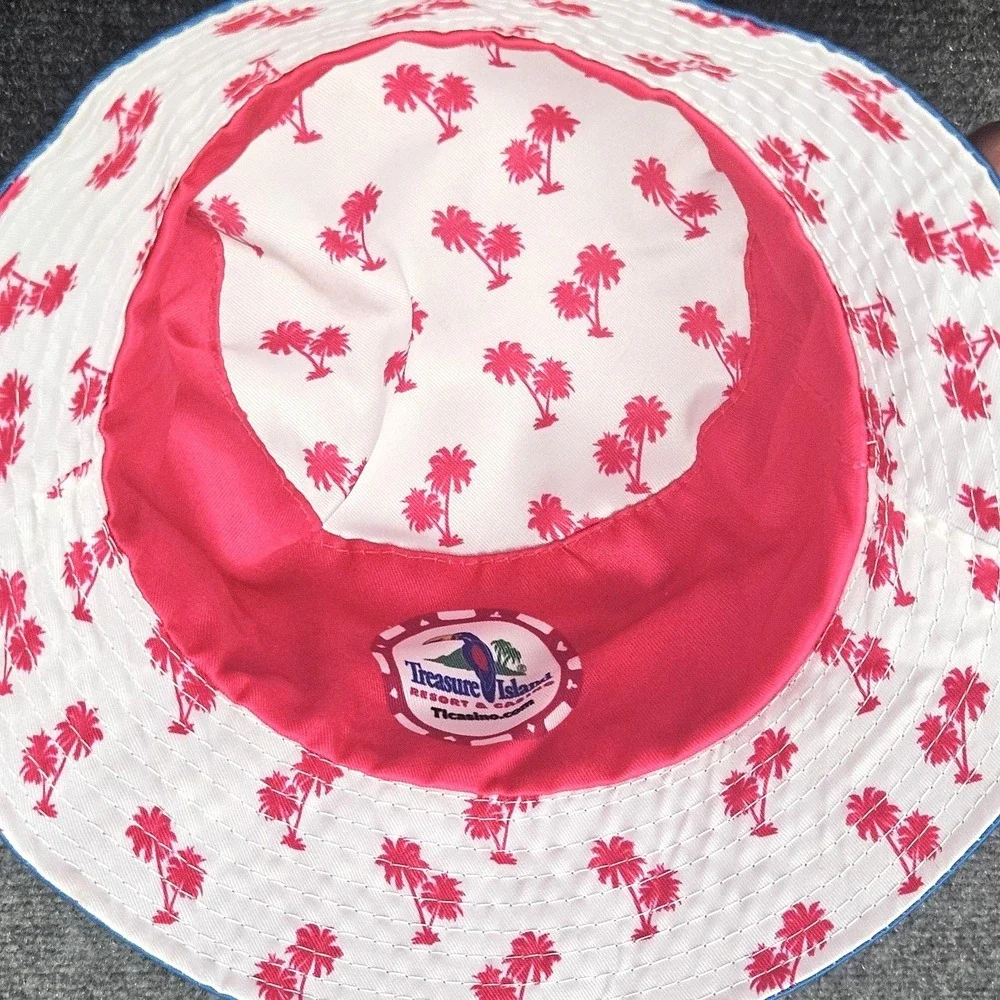 Minnesota Twins Bucket Hat Mens OSFM Blue Pink Reversible Palm Tree MLB Baseball